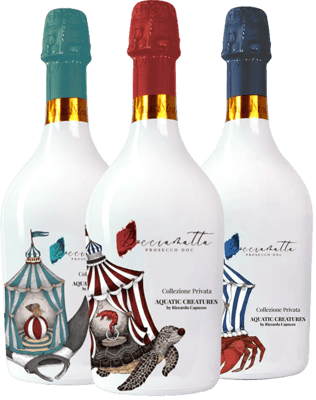 Box Promozionale Bocciamatta Prosecco DOC Aquatic Creatures Box Promozionale Bocciamatta Prosecco DOC Aquatic Creatures