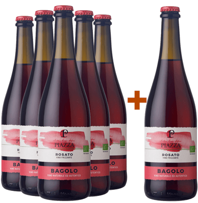 5+1 Rosato frizzante Veneto IGP col fondo BIO