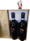 Cassetta in Legno con 2 Bottiglie Vesuvio DOC Lacryma Christi Rosso - Vesuvio Doc Lacryma Christi Bianco