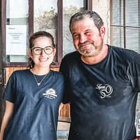 owner Valentino and daughter Francesca  Bosco Lugana