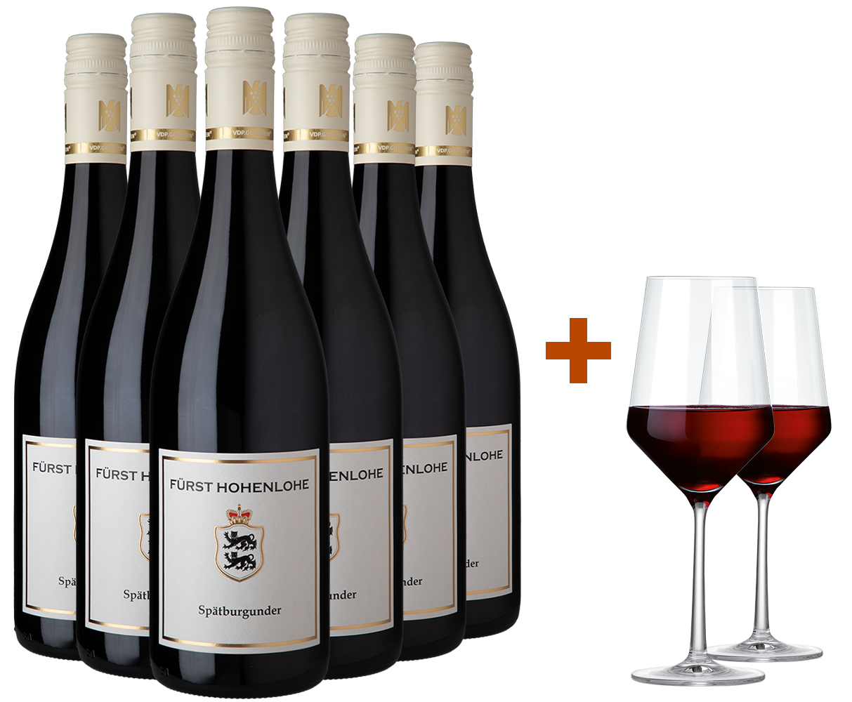WirWinzer Select Fürst Hohenlohe's Spätburgunder-Paket mit gratis Gläser