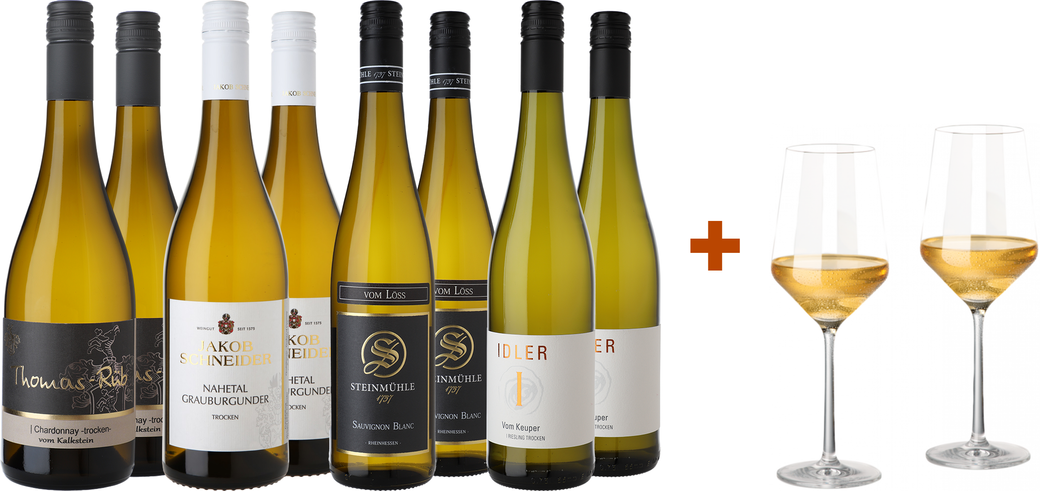 WirWinzer Select Back-up: Weißwein Premium-Paket mit 2 gratis Gläser