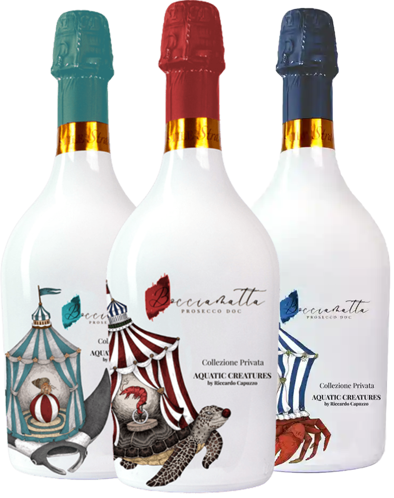 Box Promozionale Bocciamatta Prosecco DOC Aquatic Creatures