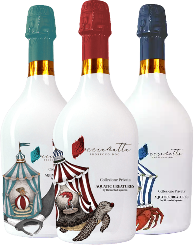 Box Promozionale Bocciamatta Prosecco DOC Aquatic Creatures Box Promozionale Bocciamatta Prosecco DOC Aquatic Creatures