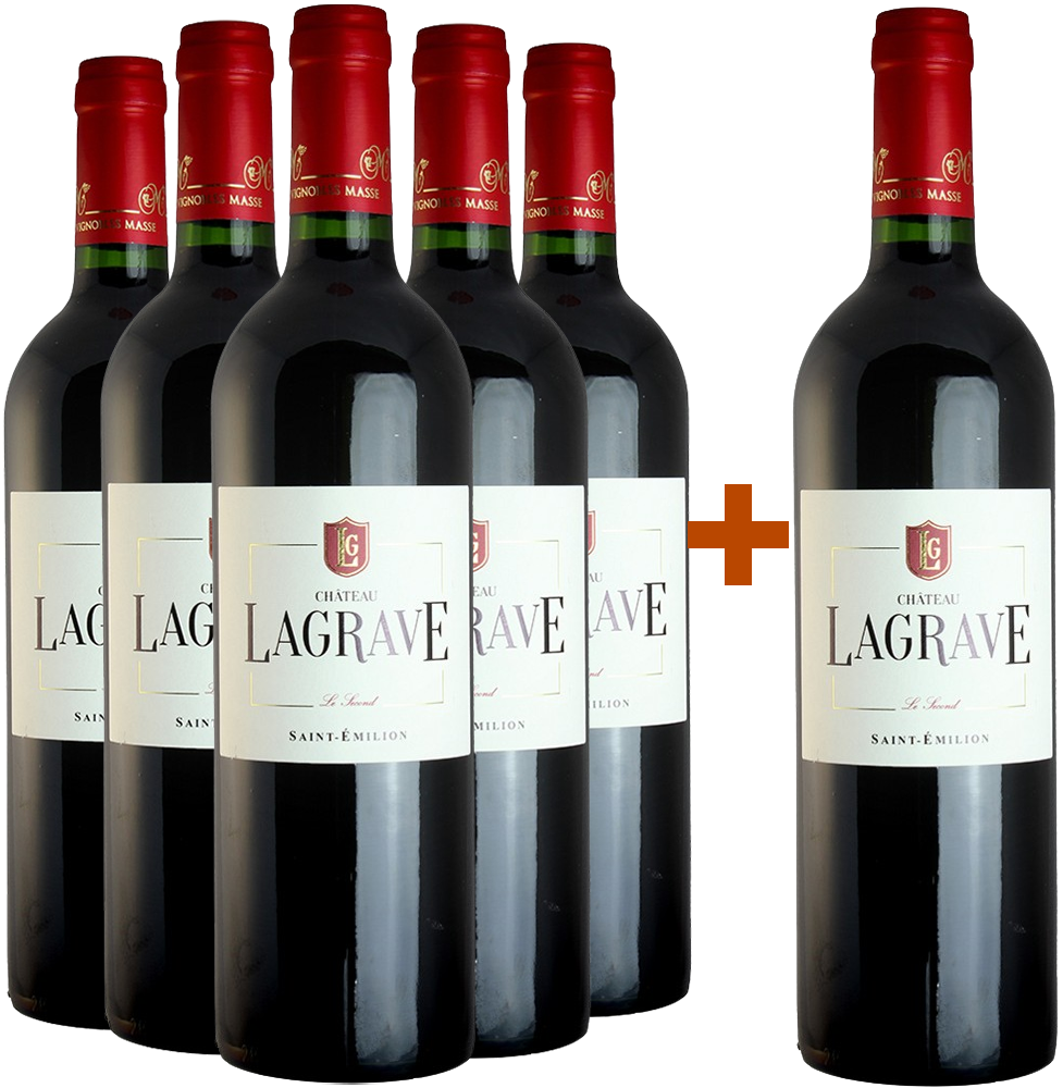 5+1 Paket Château Lagrave Le Second Saint Emilion AOP 5+1 Paket Château Lagrave Le Second Saint Emilion AOP