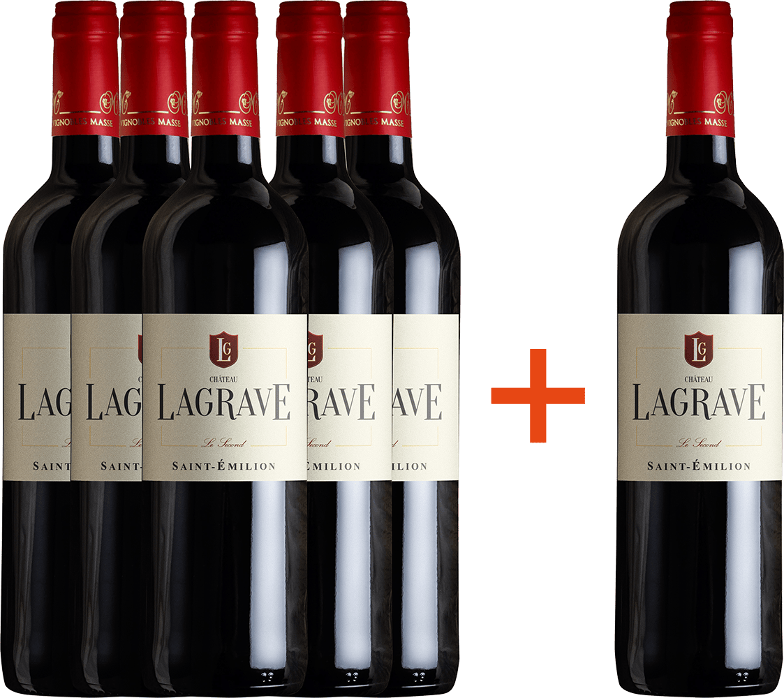 5+1 Paket Château Lagrave Le Second Saint Emilion AOP