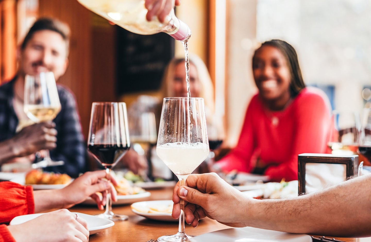 glasses of wine glasses of wine