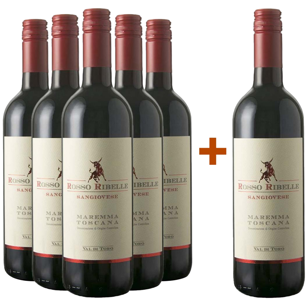 5+1 Rosso Ribelle Maremma Toscana Sangiovese DOC BIO 5+1 Rosso Ribelle Maremma Toscana Sangiovese DOC BIO