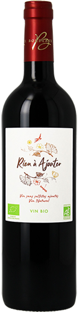 2024 "Rien à Ajouter Bx sans sulfite" Bordeaux AOP BIO 2024 "Rien à Ajouter Bx sans sulfite" Bordeaux AOP BIO