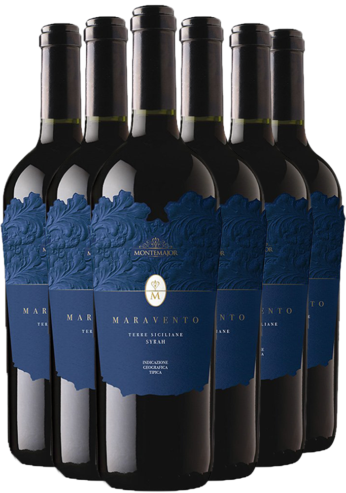 Montemajor Box Promozionale Maravento Syrah Terre Siciliane IGP Montemajor Box Promozionale Maravento Syrah Terre Siciliane IGP
