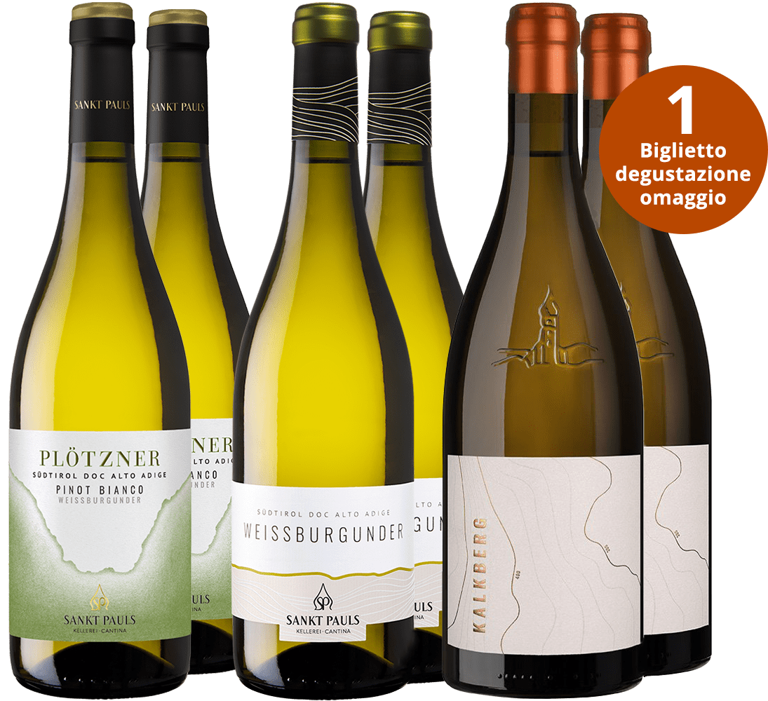 SANKT PAULS Kellerei – Cantina Box Degustazione Pinot Bianco + 1 Biglietto Visita in Cantina SANKT PAULS Kellerei – Cantina Box Degustazione Pinot Bianco + 1 Biglietto Visita in Cantina