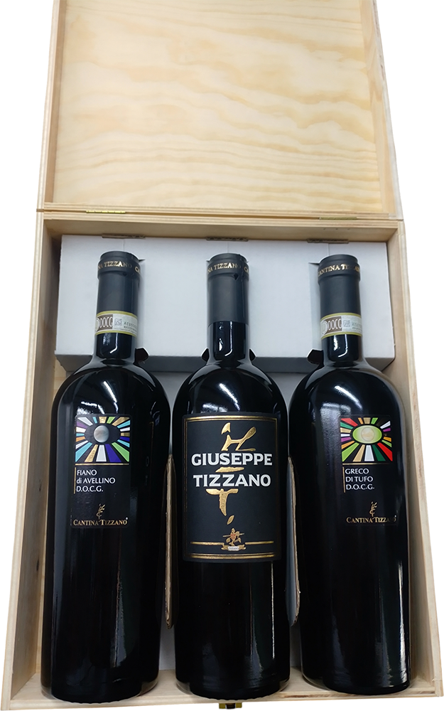 Cassetta in Legno Tizzano - Fiano di Avellino - Greco di tufo Cassetta in Legno Tizzano - Fiano di Avellino - Greco di tufo